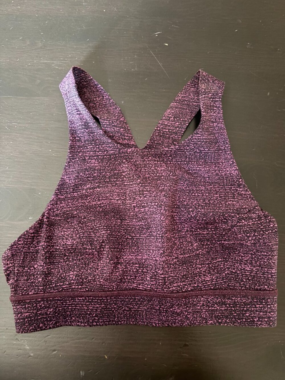 Lululemon Sports Bra – Purple & Black Heathered - guessing size small
